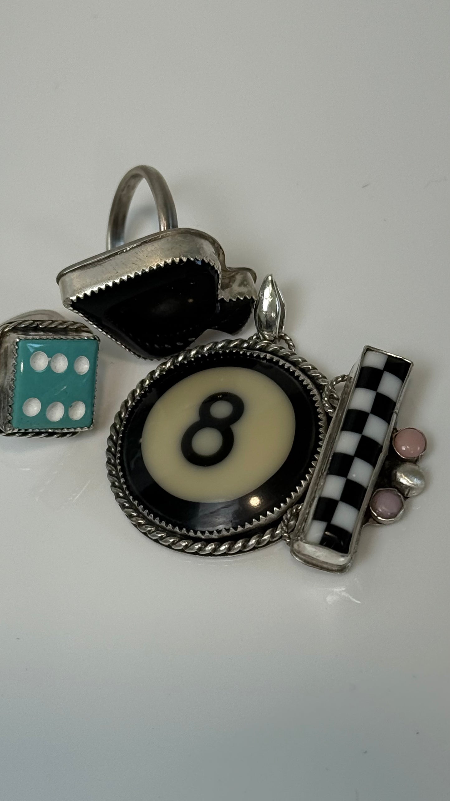 8 ball pendant with bail
