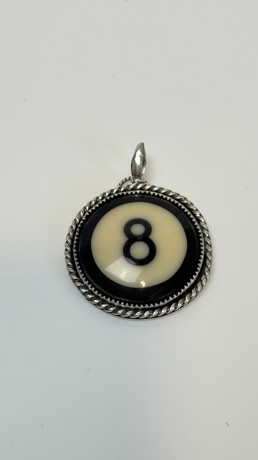8 ball pendant with bail