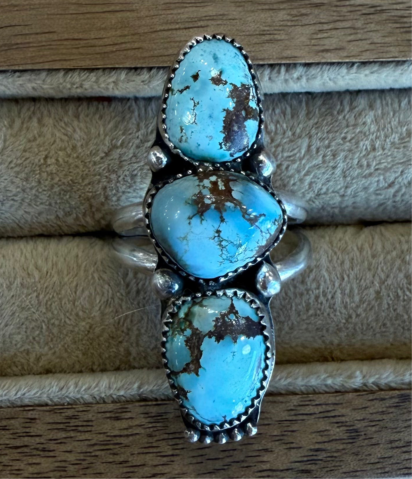 3 stone stacked Golden Hills Turquoise