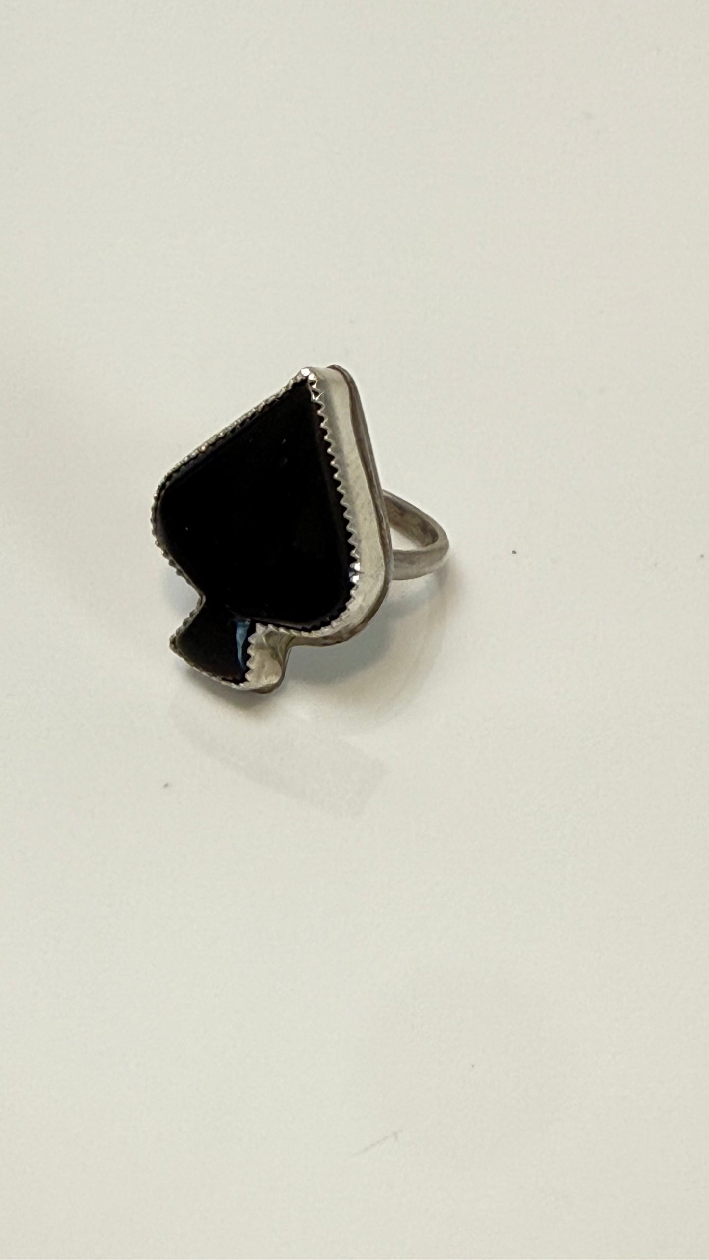 Black Onyx Spade Ring